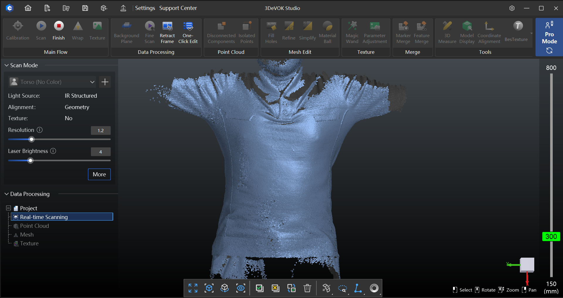 Torso scan data (point cloud)