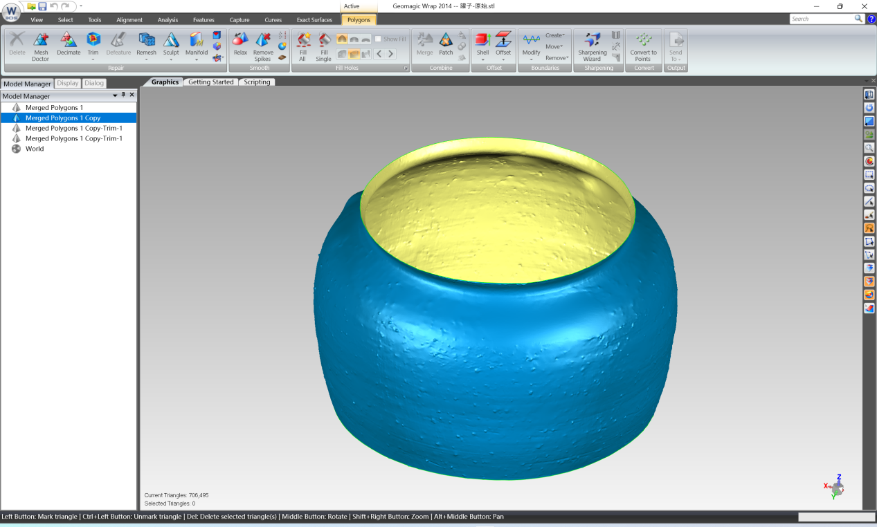 The Full Workflow of Adding Wall Thickness in Geomagic Wrap
