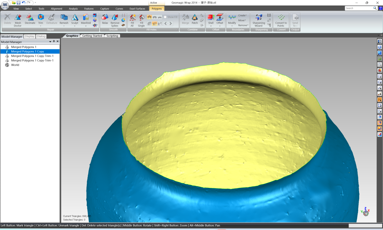 The Full Workflow of Adding Wall Thickness in Geomagic Wrap