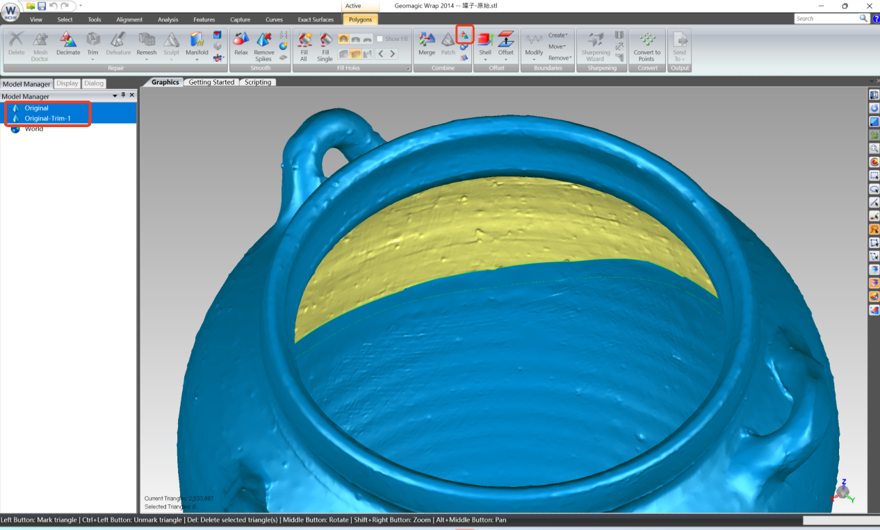 The Full Workflow of Adding Wall Thickness in Geomagic Wrap