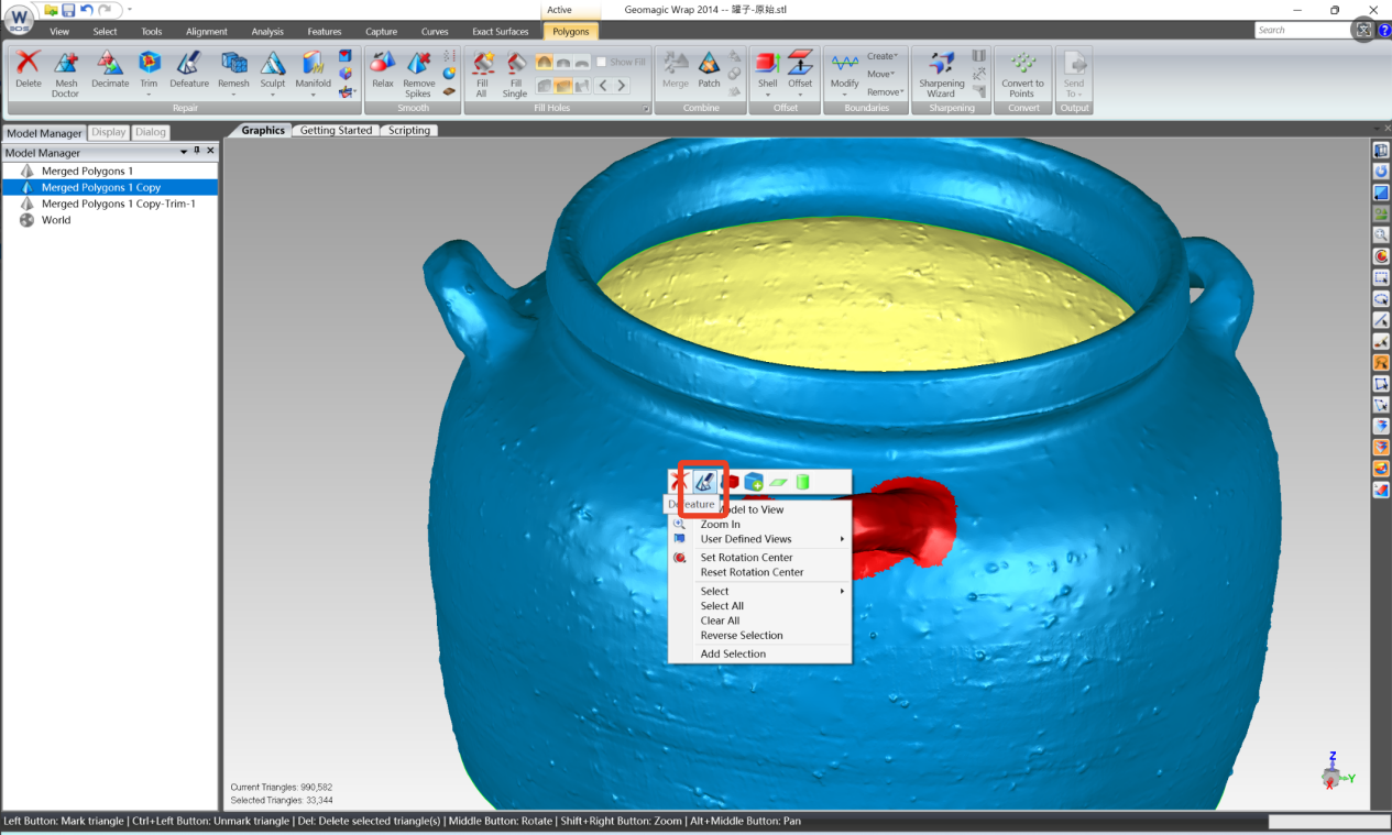 The Full Workflow of Adding Wall Thickness in Geomagic Wrap